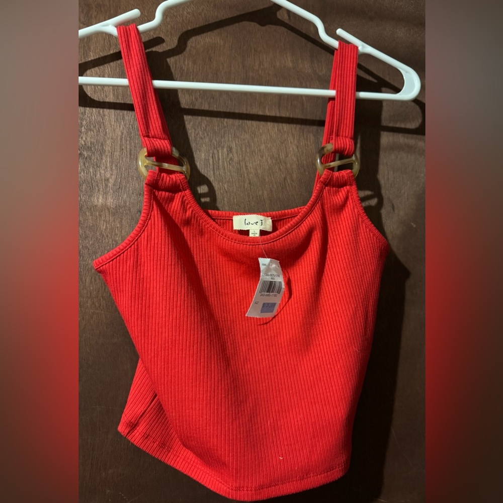 NWT xl red crop top